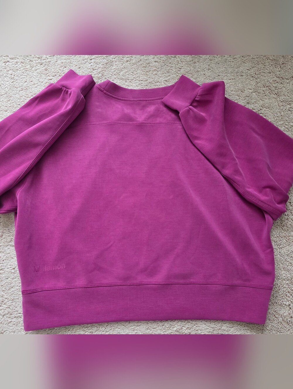 Lululemon Softstreme Perfectly Oversized Cropped Crew - Magenta 6